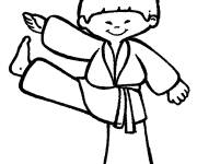 Coloriage Kung fu art martial chinois