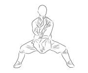 Coloriage et dessins gratuit Kung Fu chinois à imprimer
