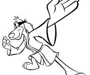 Coloriage Kung Fu Hong Kong Phooey arts martiaux