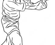 Coloriage Les mouvement d'art martial Kung Fu