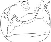 Coloriage Lutteur de Sumo japonais