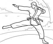 Coloriage Maitre des arts martiaux réaliste