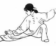 Coloriage Maitre f&eacute;minine de Tai Chi