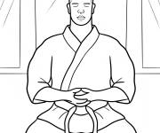Coloriage Méditation des arts martiaux