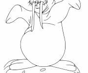 Coloriage Morse faisant du Kung Fu