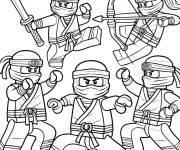 Coloriage Ninjago font des arts martiaux