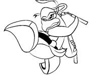 Coloriage et dessins gratuit Pingouin fait du Kung Fu à imprimer