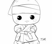 Coloriage Taekwondo imprimable