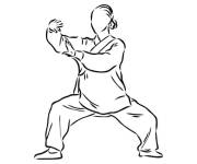 Coloriage et dessins gratuit Techniques de Tai Chi à imprimer