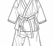 Coloriage Tenu complet des arts martiaux