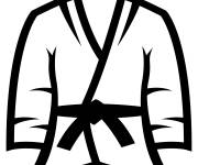 Coloriage Tenu de Taekwondo en &eacute;moji