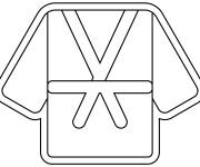 Coloriage Uniforme d'art martial &eacute;moji