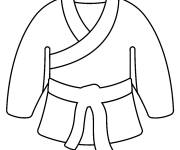 Coloriage Uniforme d'arts martiaux facile