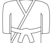 Coloriage et dessins gratuit Uniforme des arts martiaux &agrave; colorier à imprimer