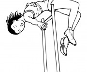 Coloriage Athl&egrave;te perche