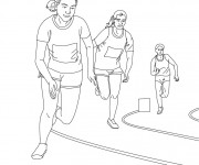 Coloriage Athl&eacute;tisme course de fond