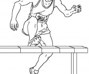 Coloriage Athlétisme Course de haies