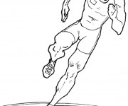 Coloriage Athlétisme et Course de Vitesse