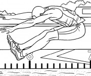 Coloriage Athlétisme Triple Saut