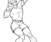 Coloriage Lancer de Poids
