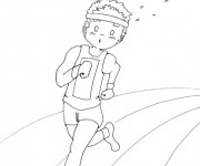 Coloriage Petit Athl&eacute;te