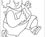 Coloriage Un gros Athl&eacute;te