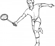 Coloriage Badminton à télécharger