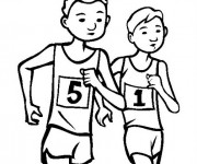 Coloriage Des Coureurs