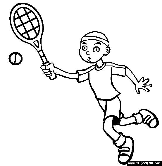 Coloriage et dessins gratuits Drôle de joueur de tennis à imprimer