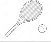 Coloriage Raquette de Tennis