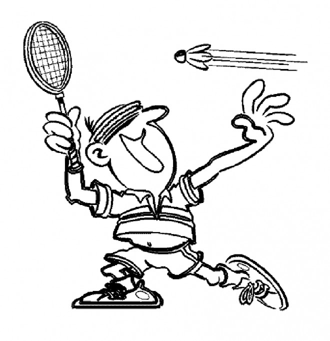 Coloriage Sport de  Badminton  dessin  gratuit  imprimer