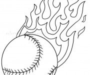 Coloriage et dessins gratuit Balle de Baseball à imprimer