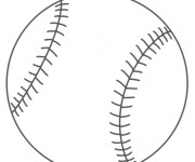 Coloriage Balle de Baseball facile