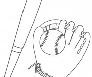 Coloriage &Eacute;l&eacute;ments de Baseball