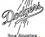 Coloriage &Eacute;quipe de Baseball Dodgers