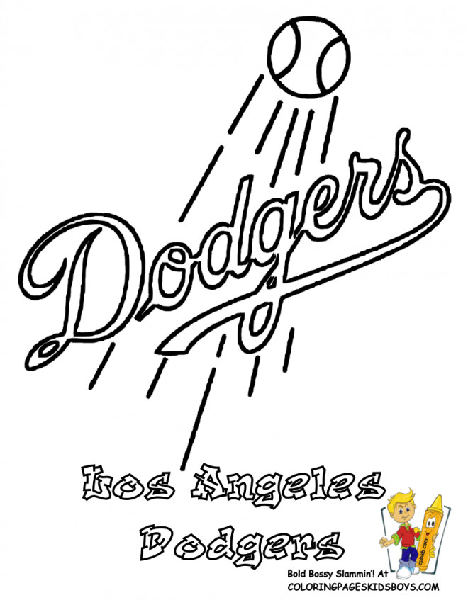 Coloriage et dessins gratuits Équipe de Baseball Dodgers à imprimer