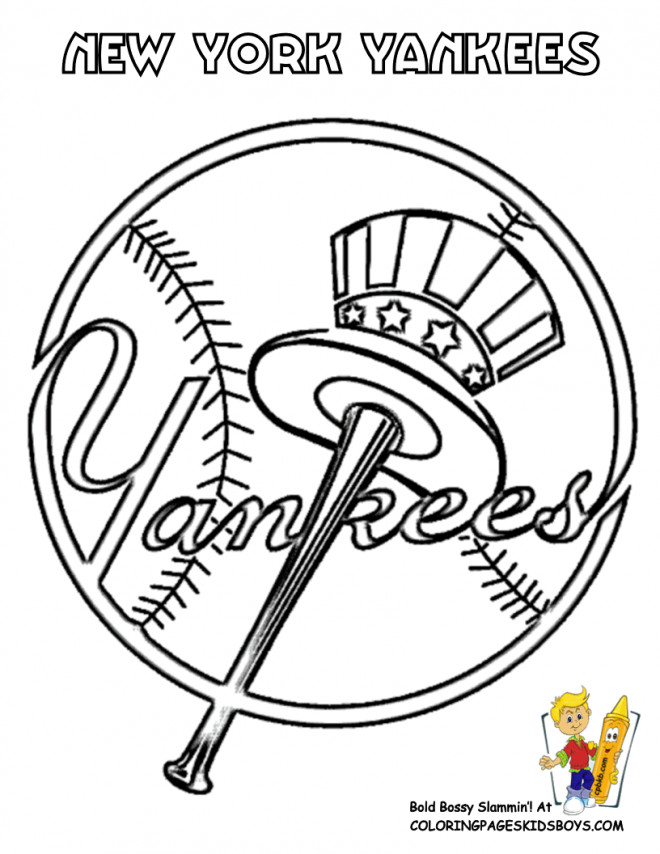 Coloriage et dessins gratuits Équipe de Baseball New York Yankees à imprimer