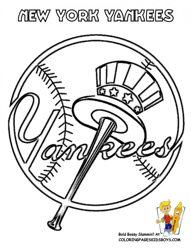 Coloriage équipe De Baseball New York Yankees