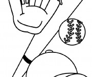 Coloriage &Eacute;quipements de Baseball