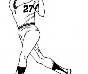 Coloriage et dessins gratuit Frappeur  Baseball adulte à imprimer
