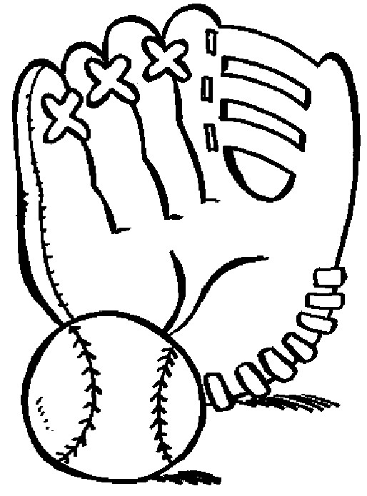 Coloriage et dessins gratuits Gant de Baseball à télécharger à imprimer