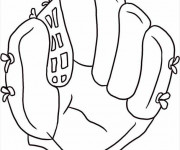Coloriage Gant de Baseball facile