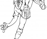 Coloriage Lanceur de Baseball facile