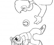 Coloriage Les enfants jouent au Baseball