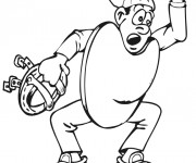 Coloriage Receveur de Baseball paniqu&eacute;