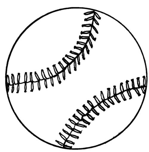 Coloriage Une Balle Baseball dessin gratuit à imprimer