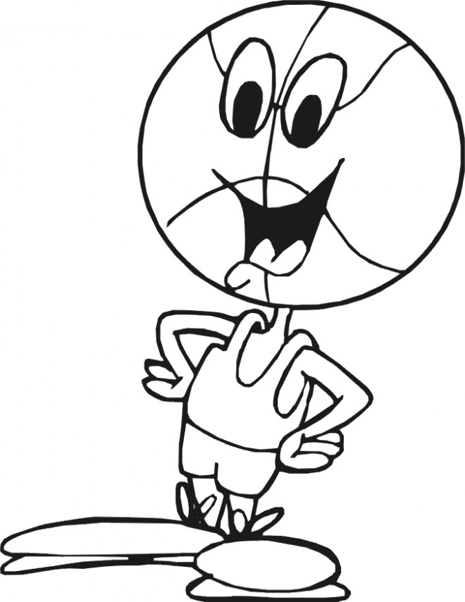 Ballon De Basket Coloriage