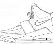 Coloriage Basket Chaussure