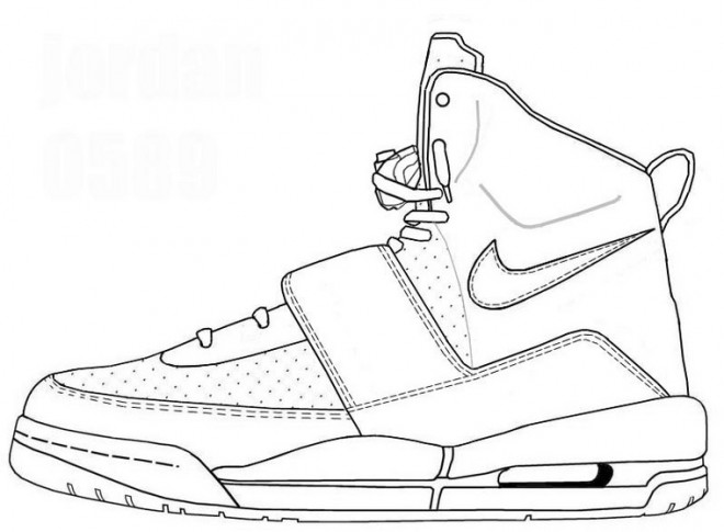 Coloriage Basket Chaussure dessin gratuit à imprimer