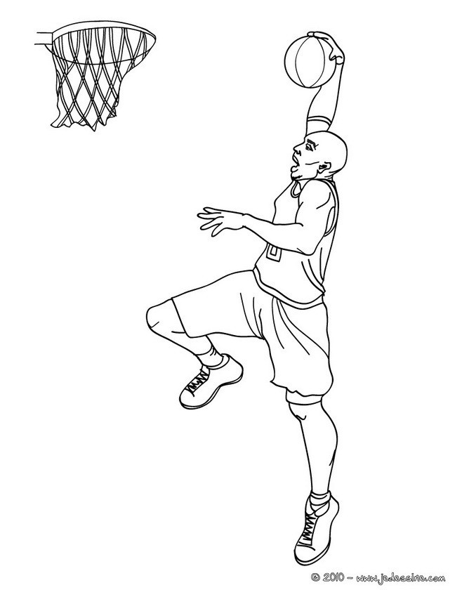 Coloriage Basket Nba Dessin Gratuit à Imprimer